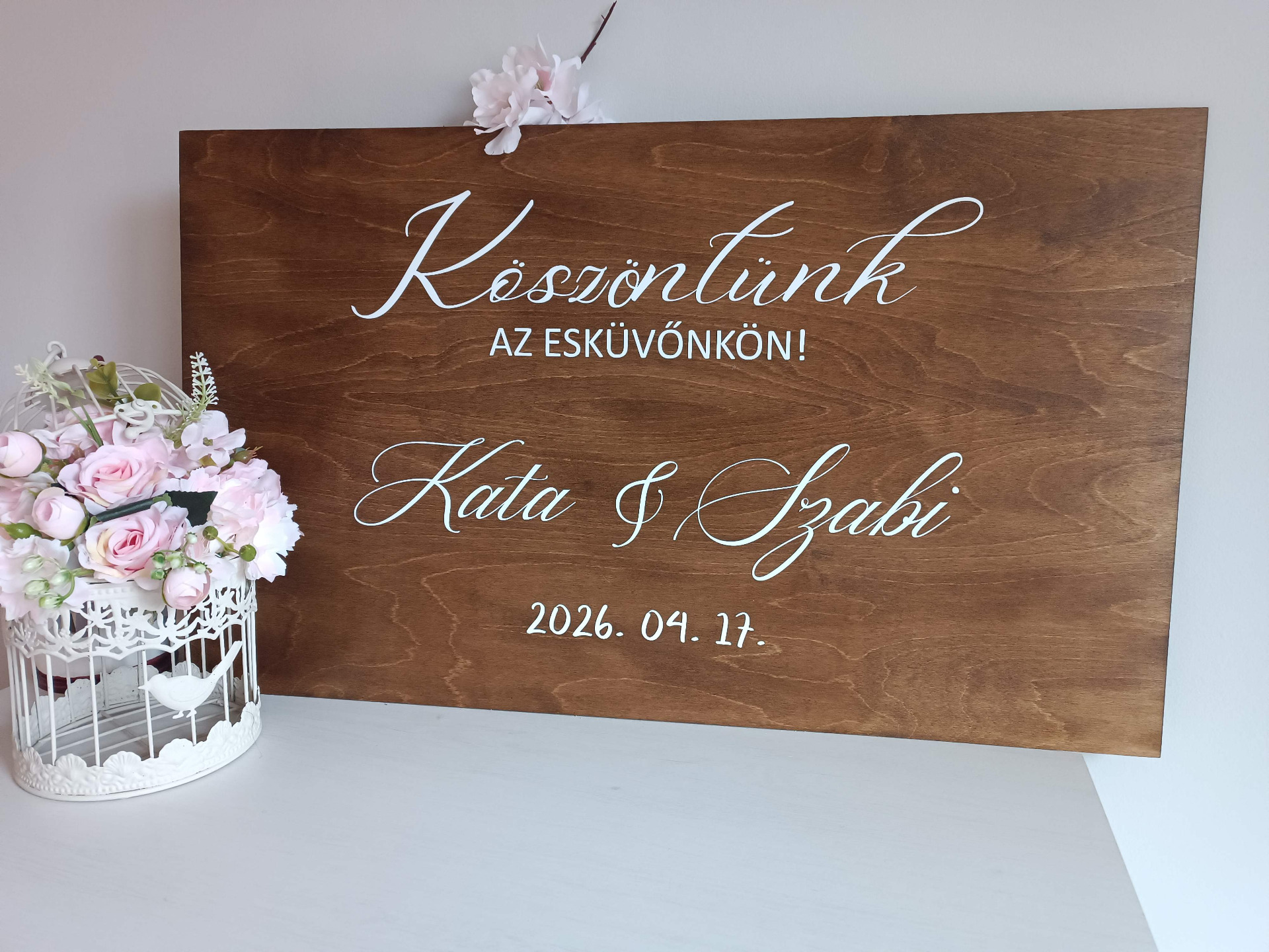 Fa köszöntőtábla
